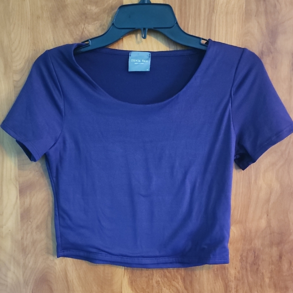 Olivia Rae Deep Purple Crop Top